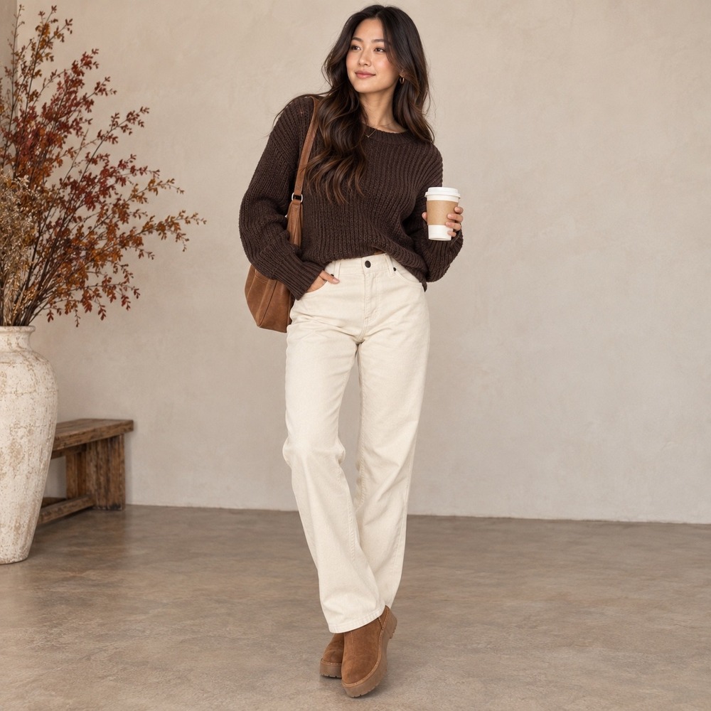 Talbots Ivory Corduroy Straight Leg Pants Cream High Rise Size 14 NWOT
